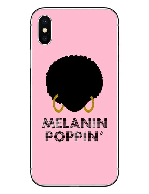 2bunz Melanin Poppin Aba Cases For iPhone X Fashion Black Girl Hard PC Phone Cover 5 5S SE 6 6SPlus 7 Plus 8 8Plus | Мобильные