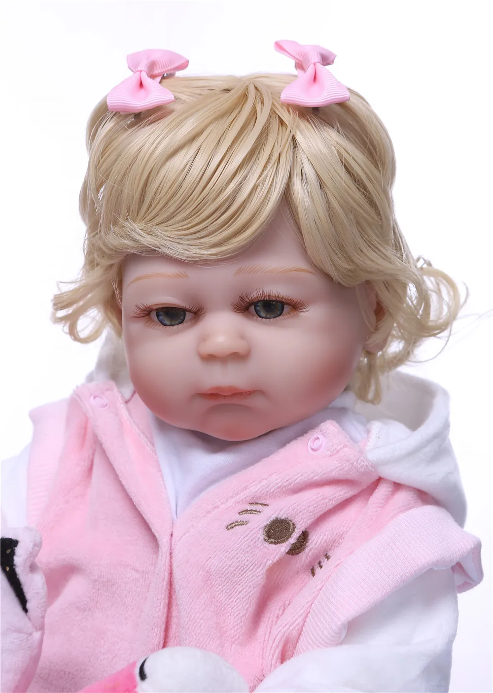 46 см мини Boneca Reborn все силиконовые виниловые Боди Детские куклы Bebe кукла с
