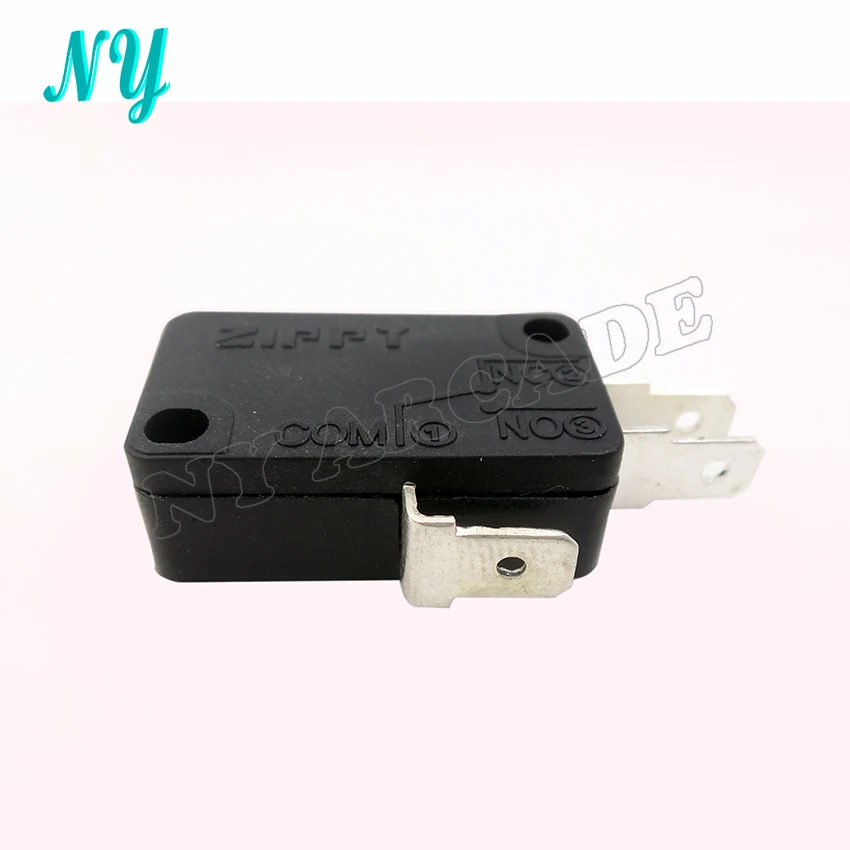 10 шт./лот 3pin микропереключатель черный микропереключатель Zippy для аркада кнопка для игры Запчасти