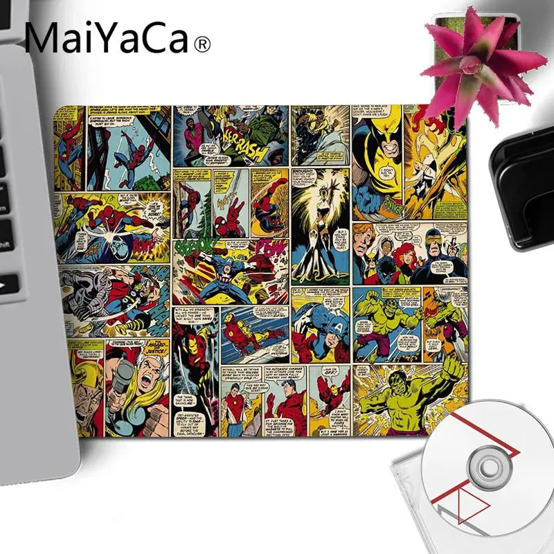MaiYaCa Лидер продаж Мстители Marvel Comics маленькие игровые коврики для мыши Настольный коврик DIY дизайн игровая мышь подкладка для коврика для ПК ноутбук