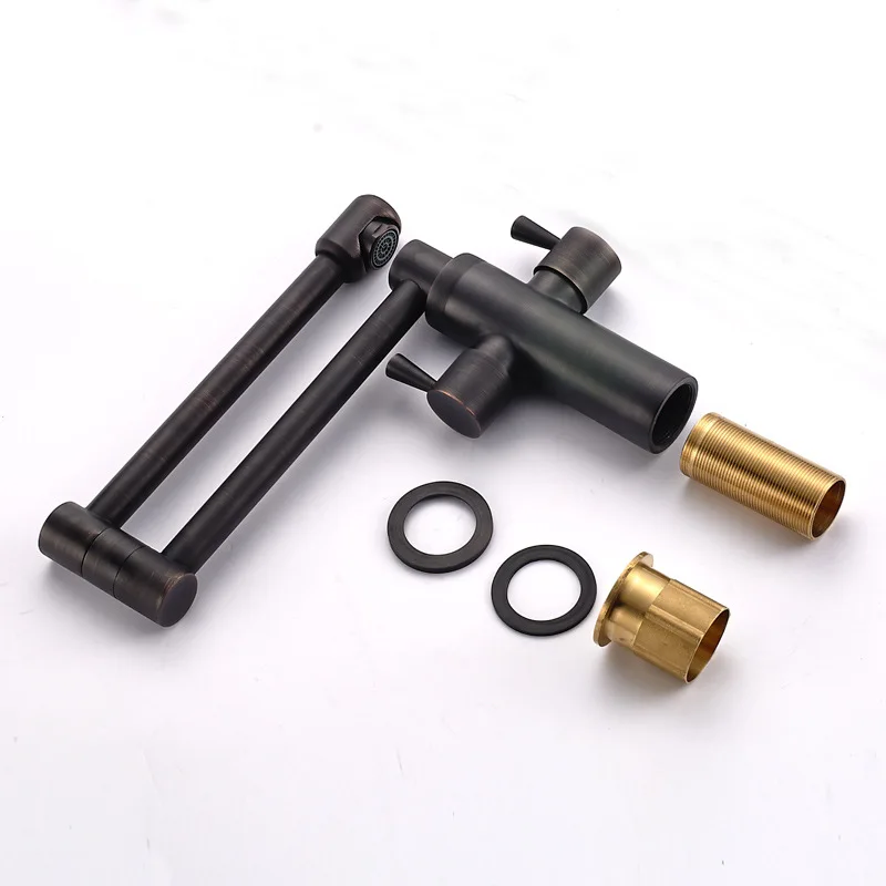 

ITAS-6622 Brushed black bronze kitchen folding faucet copper black black antique kitchen faucet