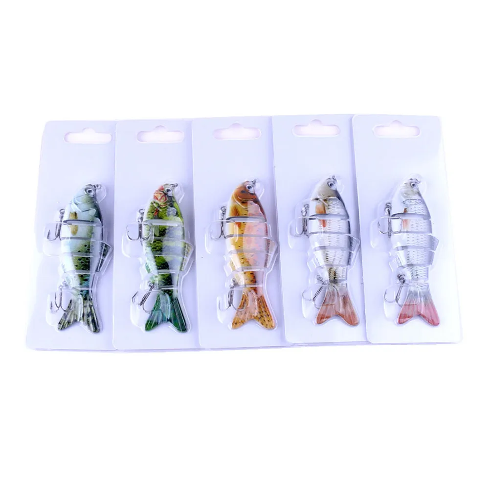 6 сегментов Swimbait приманки 10 см 20 г 3D глаза сегментный реалистичные твердая