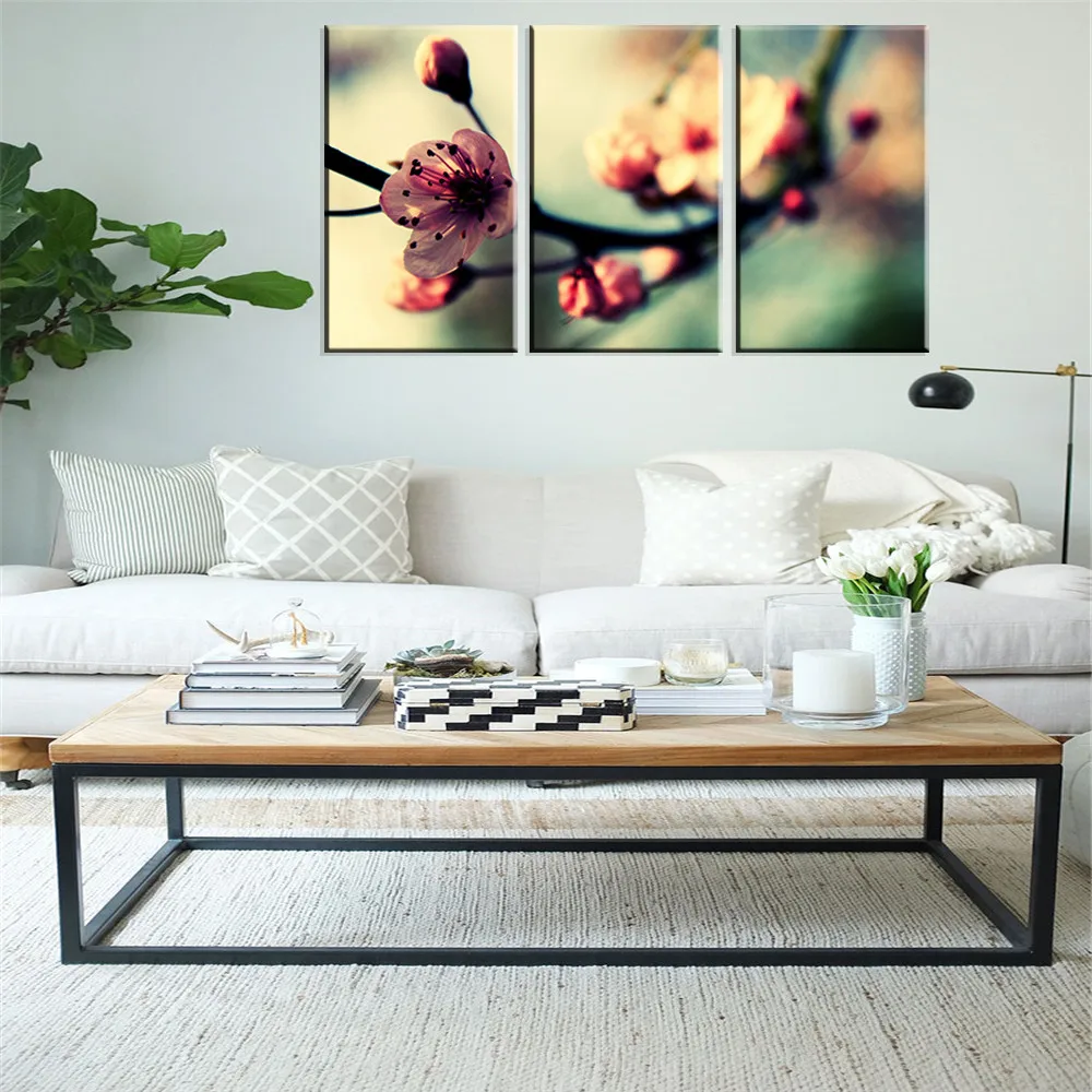 Горячая Картина на холсте Персиковый Цветок HD Печать Цветы без рамки настенный