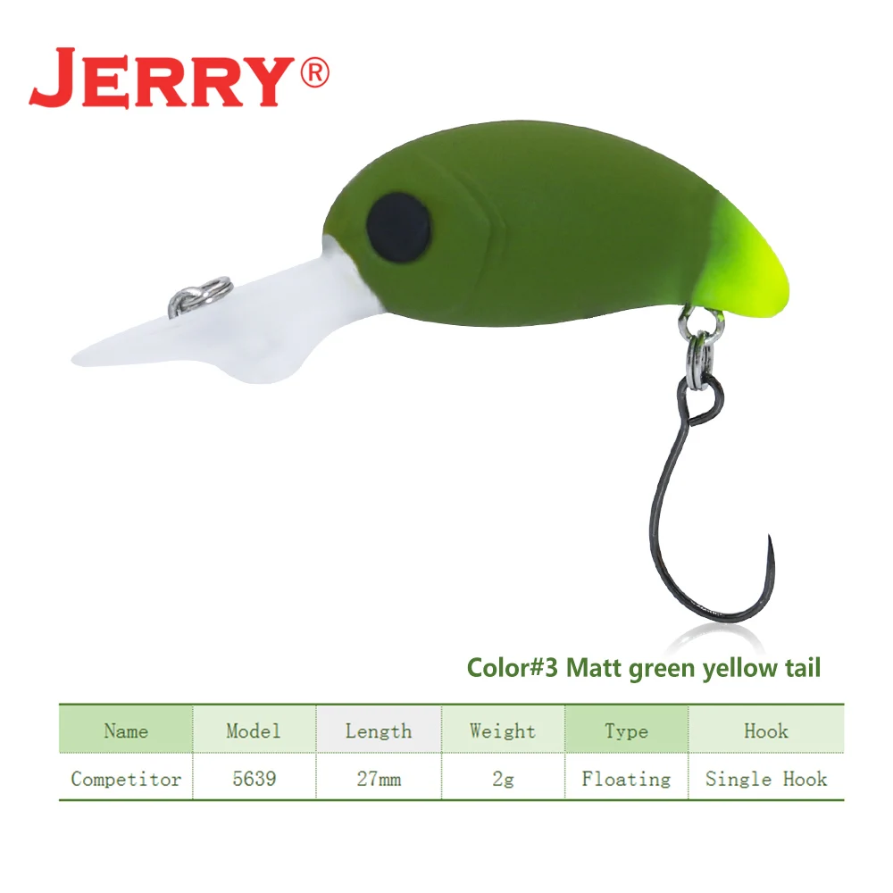 Jerry 2,7 см СТРИМ и озеро форель приманки плавающий глубокий дайвинг кривошипная приманка жесткая приманка-воблер заглушка спиннинг рыболовные приманки Светящиеся УФ Цвета - Цвет: matt green yellow