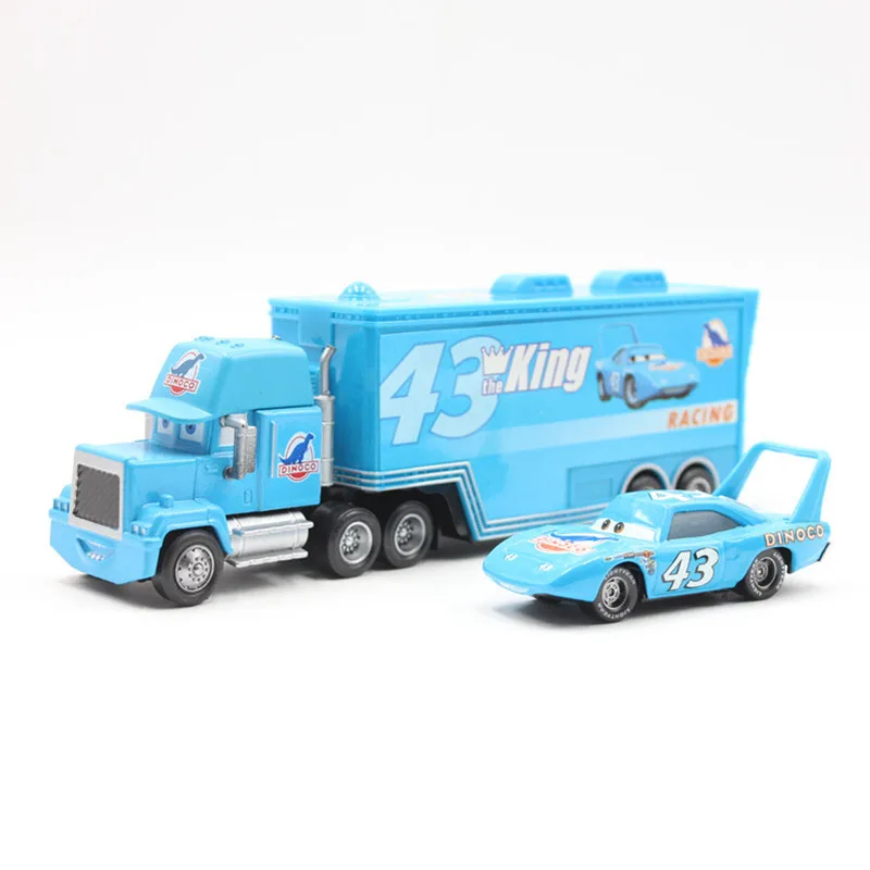 

Pixar Cars 2 No.43 Mack & The King No.95 Mcquen No.86 Htb 1:55 Diecast Meta Small Cars Toys Loose Toy Car Set Lightning Mcqueen
