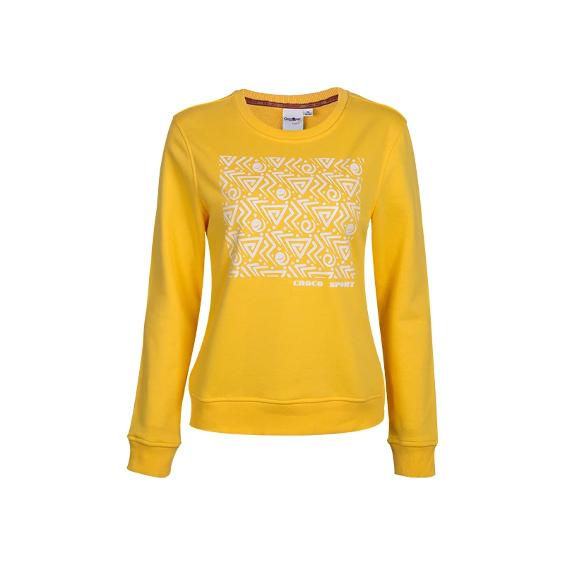 Yellow Crocosport оригинальная Женская одежда с круглым воротником, женская спортивная тренировочная футболка, Femme, Быстросохнущий хлопковый топ, одежда для женщин - Цвет: Yellow