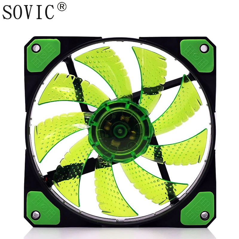 Охлаждающий вентилятор радиатора DC 12V 3PIN 4PIN 120*120*25mm 33 LED PC компьютер Корпус