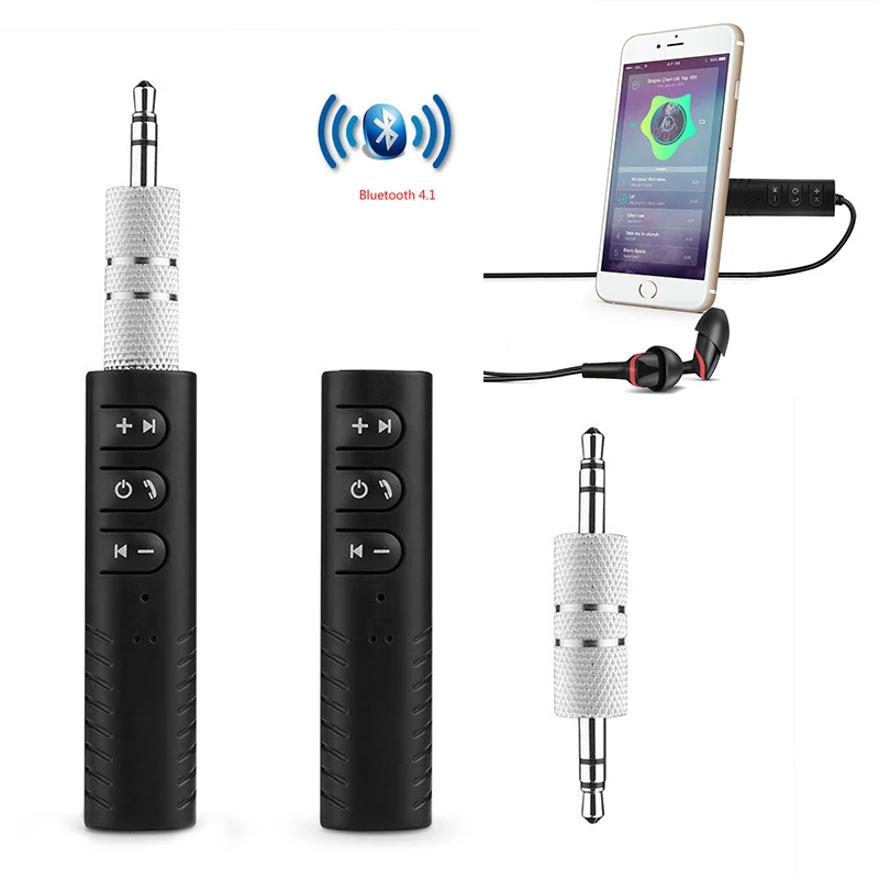 HAMNOL мини Беспроводной V4.1 адаптер Bluetooth Music Receiver передатчик 3,5 мм Jack музыка, авто AUX аудио адаптер автомобильный для телефона