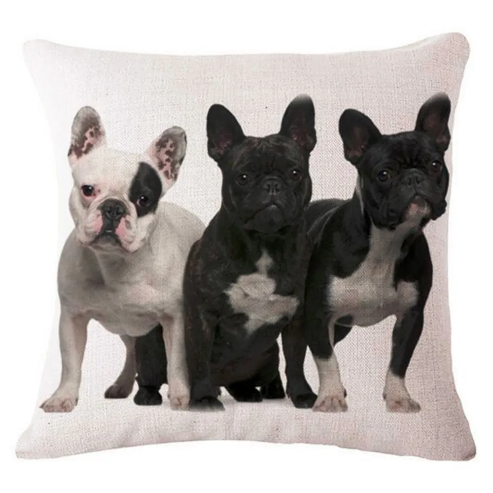 Наволочка с животными французский Бульдог мопс собачья наволочка 43x43 см/17x17 ''