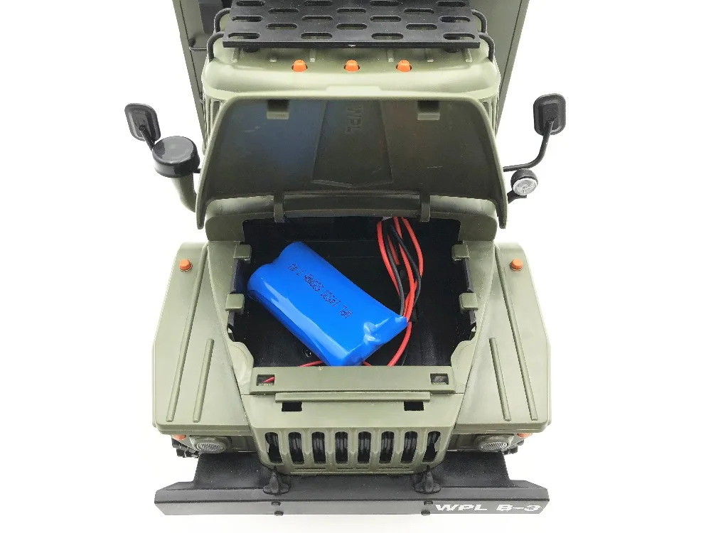 B36 WPL RC грузовик Урал 1/16 2,4G 6WD пульт дистанционного управления Военный Грузовик Рок Гусеничный автомобиль Хобби Игрушки для мальчиков Рождественский подарок игрушки