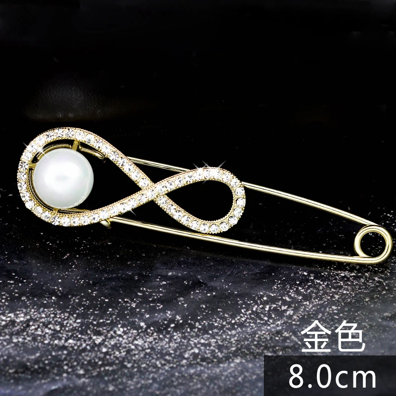 Серебряный/золотой жемчуг pin для пальто шаль брошь аксессуары для одежды подарок - Цвет: golden