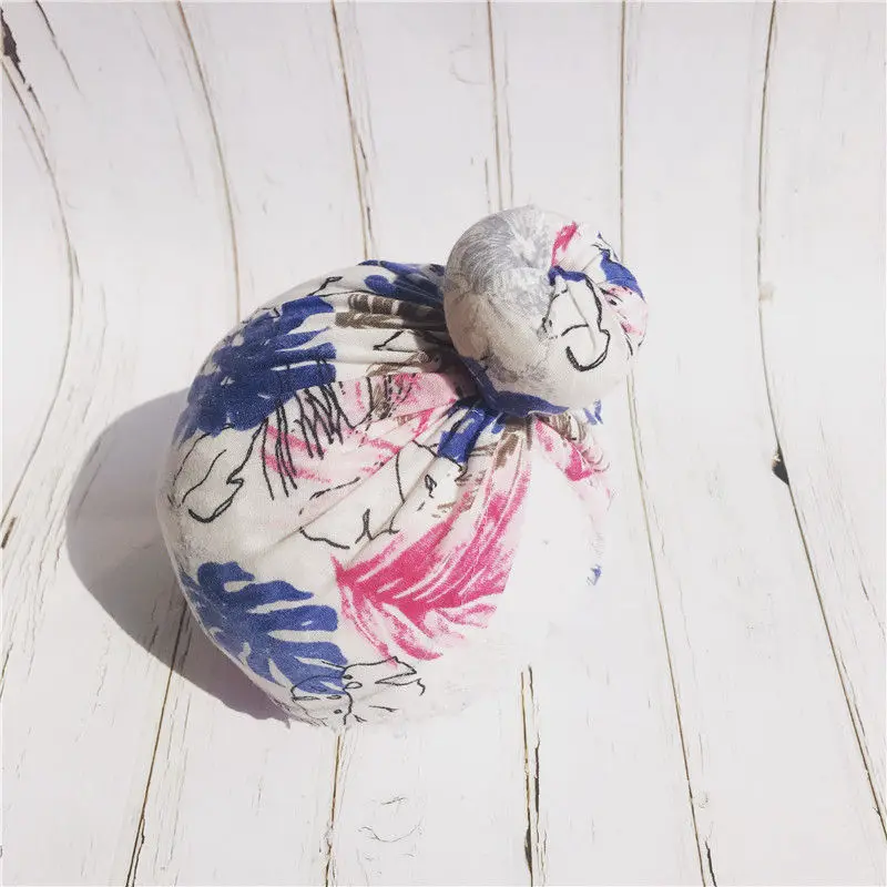 Bnaturalwell Baby Donut Hat Girls Elastic Top Knot cap Infant Beanie Soft jersey Turban headwraps Newborn knit H250S | Детская одежда и