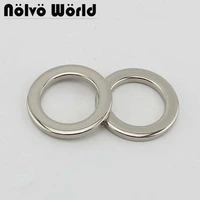 30pcs 3 size 25mm 32mm 39mm welded solid casting squared edge circle ringtabular rings metal buckles