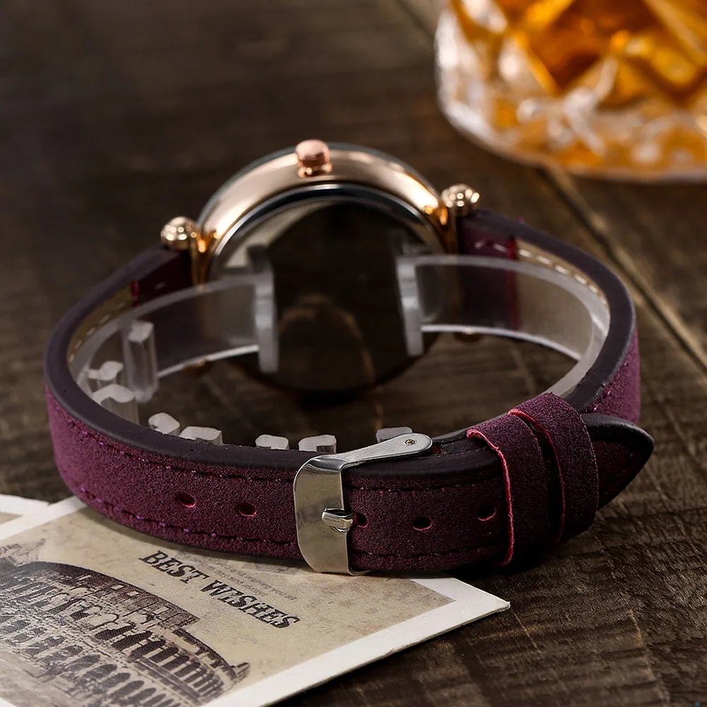 vansvar Women's Casual Irregular mirror design Quartz Leather Band Watch Analog Wrist Reloj de dama Wd3 | Наручные часы