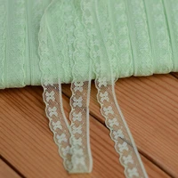 5yardslot width 1 4cm green lace ribbon diy embroidered net lace trim fabric for sewing decoration