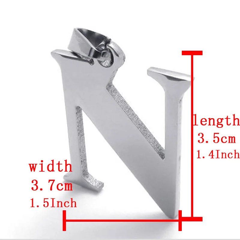 2015 Fashion Letter N Alphabet Gold Silver Plated Necklaces Zinc Alloy Pendant Choker Jewelry With 19.7&quot Chain | Украшения и