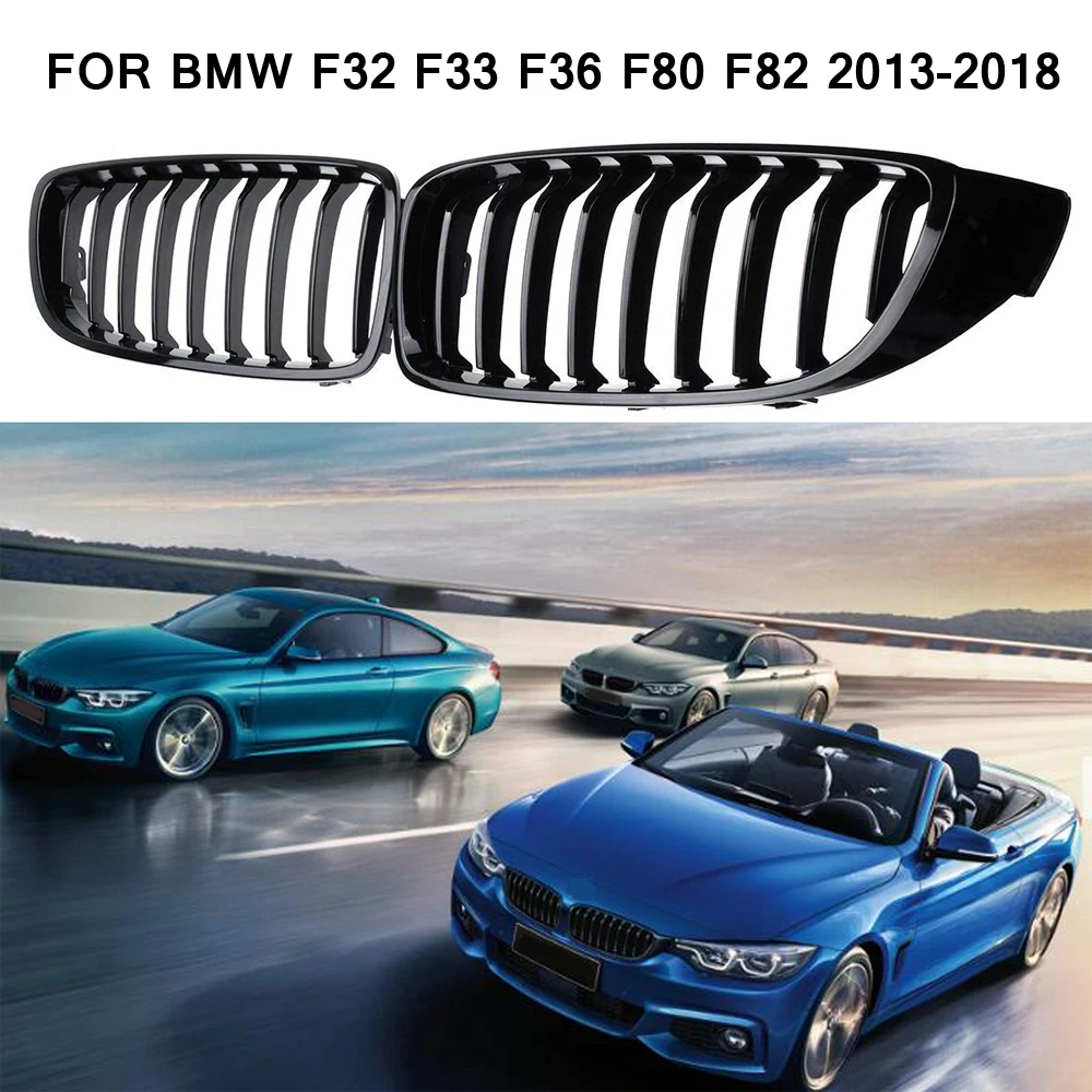 

Черная передняя решетка радиатора M4 для BMW F32 F33 F36 F80 F82 2013-2018 Cabriolet Coupe для BMW 425i 430i 440i 435i