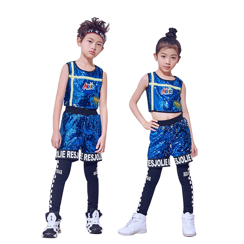 Модные детские танцевальные костюмы для девочек в стиле хип-хоп уличные костюм