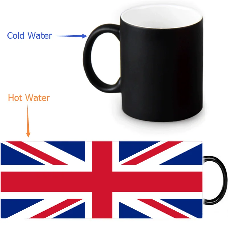 Кружка для кофе Union Jack & UK Flag 12 унций/350 мл чувствительные кружки|color changing coffee mug|heat