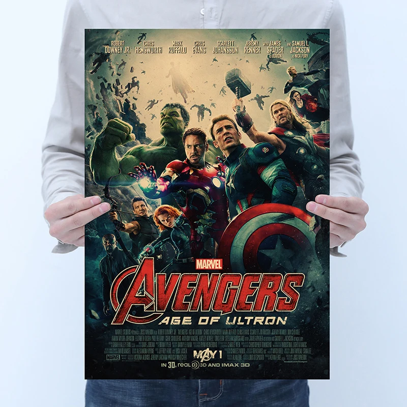 1 шт. постер для фильма мстители #2 #3 #4 # ретро из крафт-бумаги дома спальни бара