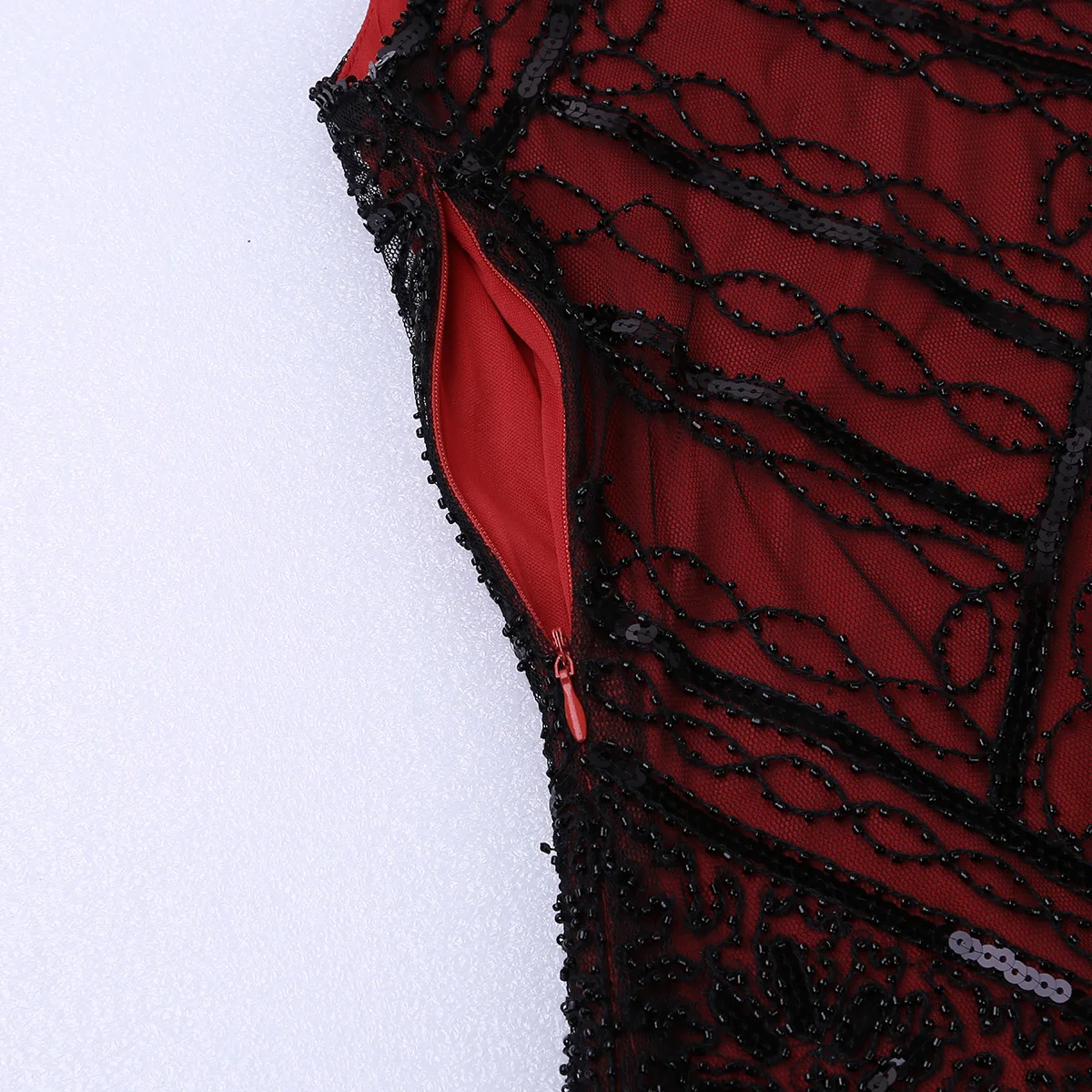 Винтажное женское блестящее платье для латинских танцев расшитое блестками с