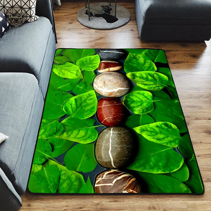 Домашний Декор Ковер 3D зеленые цветы растения напечатанные ковры для гостиной