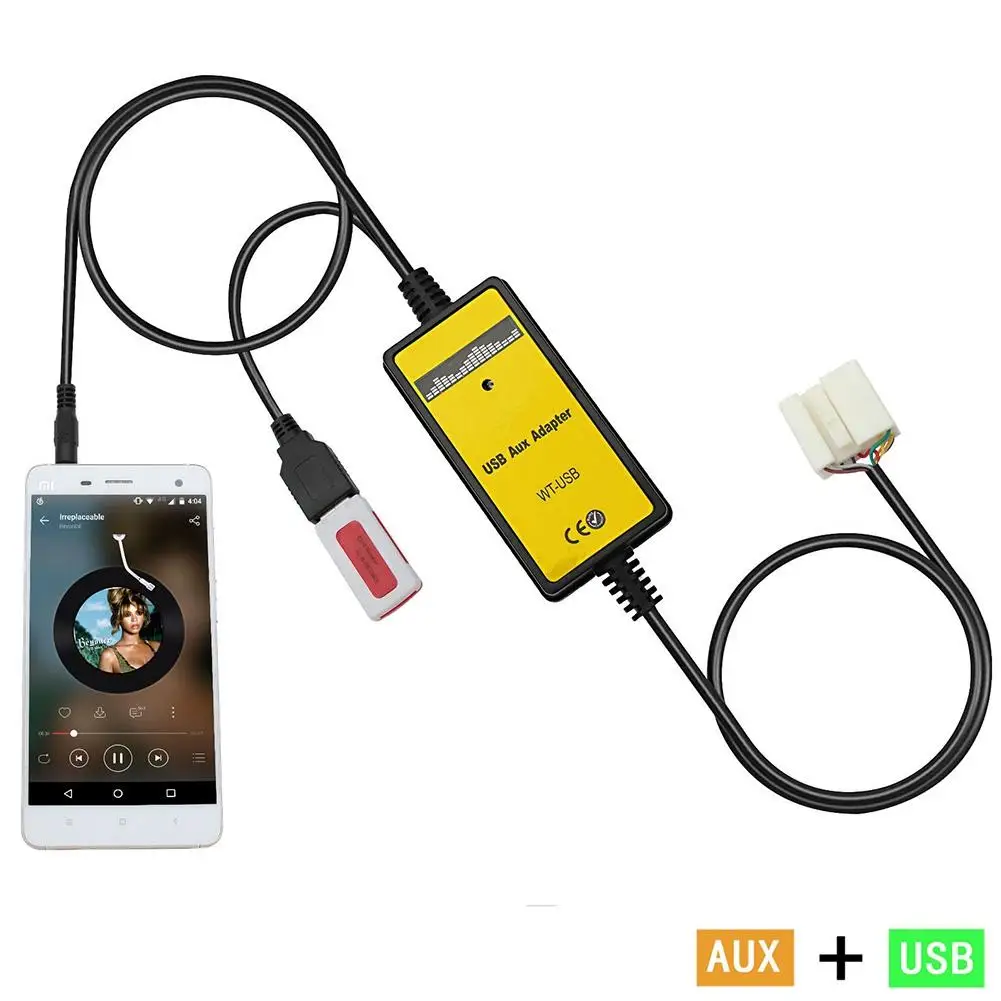 Adeeing Автомобильный USB Aux-In адаптер MP3 плеер радио интерфейс для Accord Civic Odyssey S2000 умный дизайн и простота установки r18