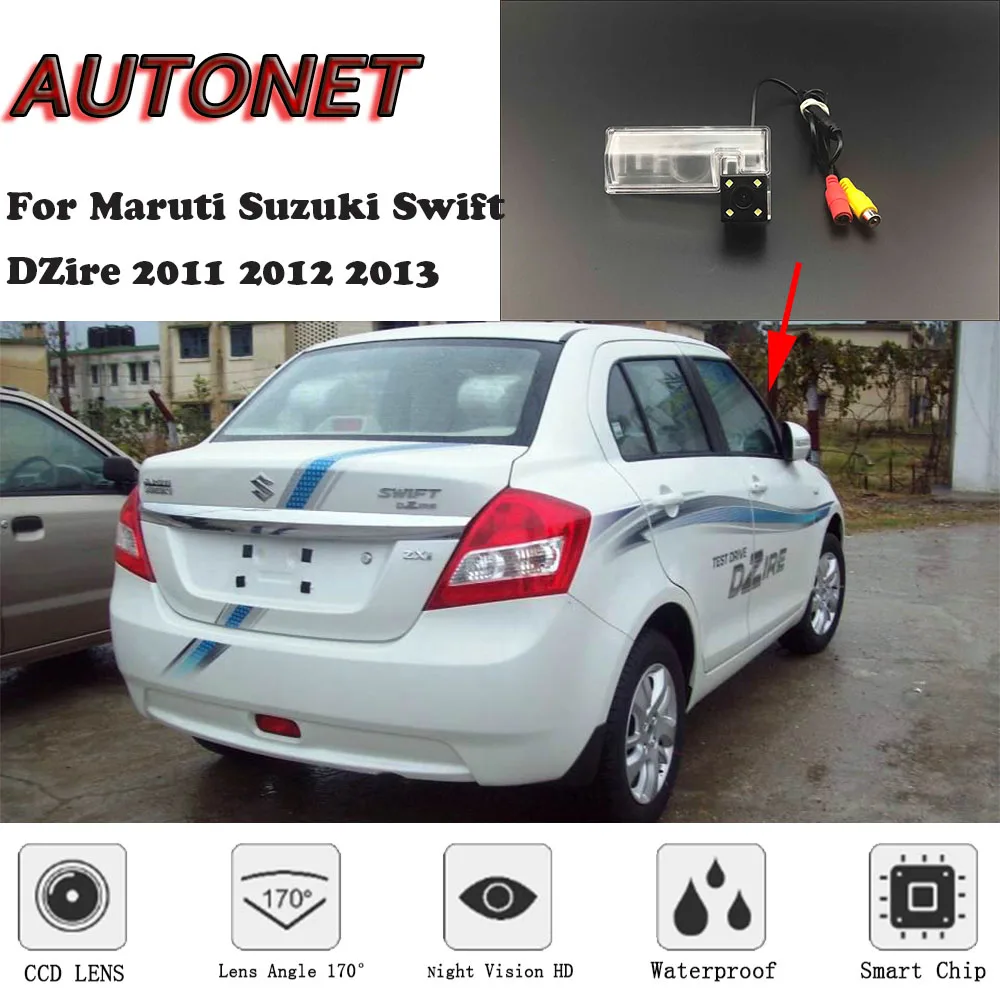 

AUTONET HD Night Vision Backup Rear View camera For Maruti Suzuki Swift DZire 2011 2012 2013 CCD/license plate camera