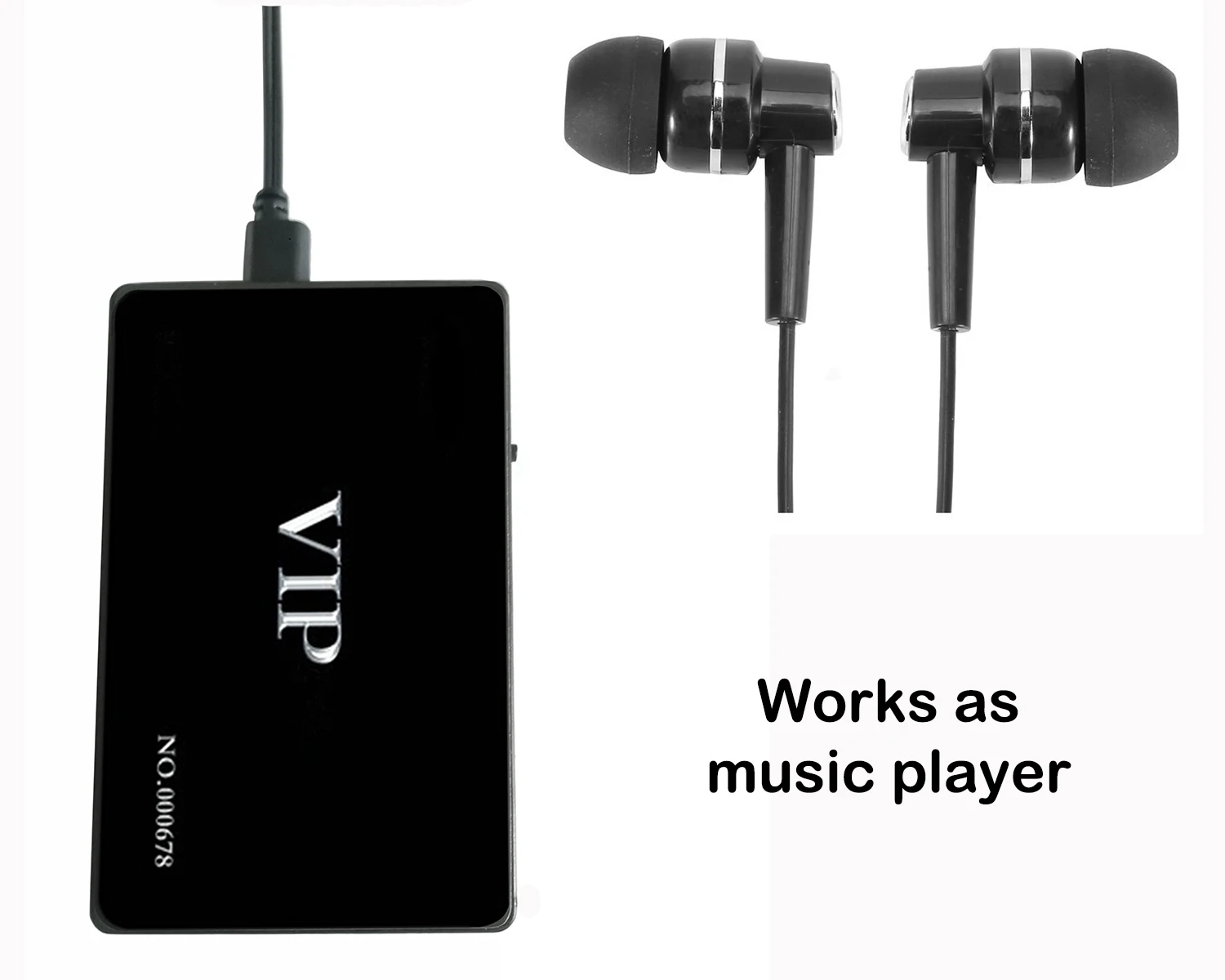 Цифровой диктофон активированный аудио рекордер VIP карта + 40 часов записи MP3 плеер