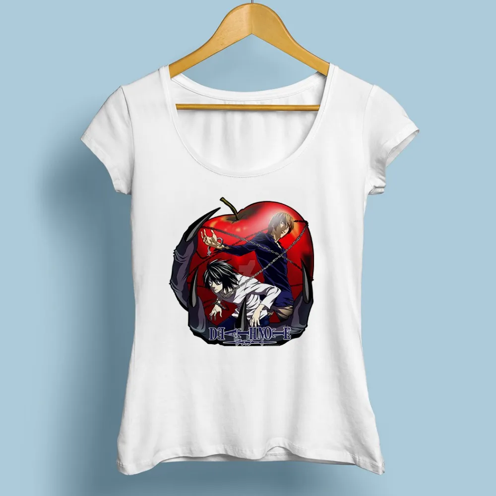 Шинигами любовь яблоки Футболка женская JOLLYPEACH новый бренд белая Повседневная