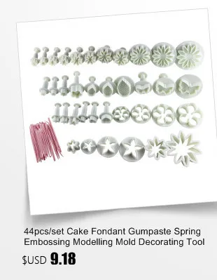 53 шт./компл. полные комплекты торт Decration Набор инструментов с помощью Fondant(сахарная) нож для разрезания торта силикона Sugarcraft Обледенение украшения цветок Моделирование Инструменты