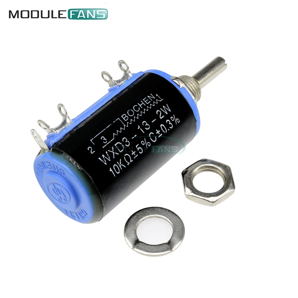 Черный точность WXD3 13 2W 10K ohm 2 Вт Электрический поворотный боковой Многооборотная
