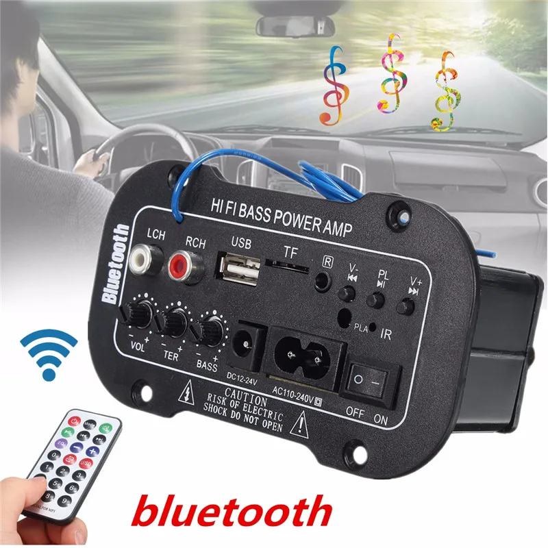 30 Вт усилитель доска Аудио bluetooth Amplificador USB dac FM радио TF плеер сабвуфер DIY усилители для мотоцикла автомобиля дома