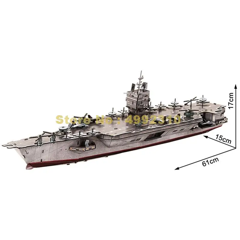 121 шт. военный uss enterprise авианосец 3d головоломка Бумажная модель игрушки|Пазлы| |