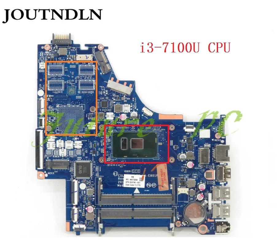 Материнская плата JOUTNDLN для HP 15 BS BS001CY latop 924749 601 CSL50/CSL52 LA E801P DDR4 с работой проверки