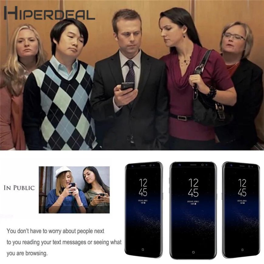 HIPERDEAL Новый для Samsung Galaxy S8 конфиденциальности Полный экран протектор Закаленное