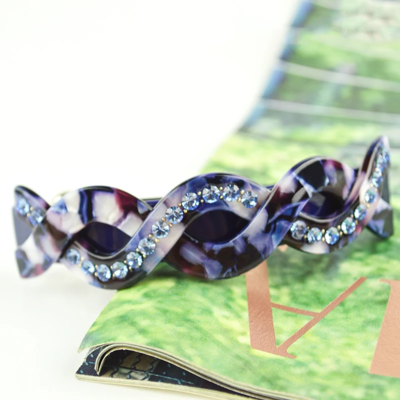 2017 женские аксессуары для волос стразы заколка Корейская из ацетата супер