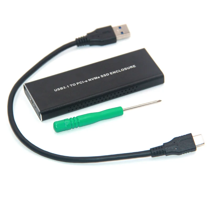 Чехол для жесткого диска NVME PCIE USB3.1 корпус SSD M Key чехол 2230 2242 2260 M.2 диска|Корпус