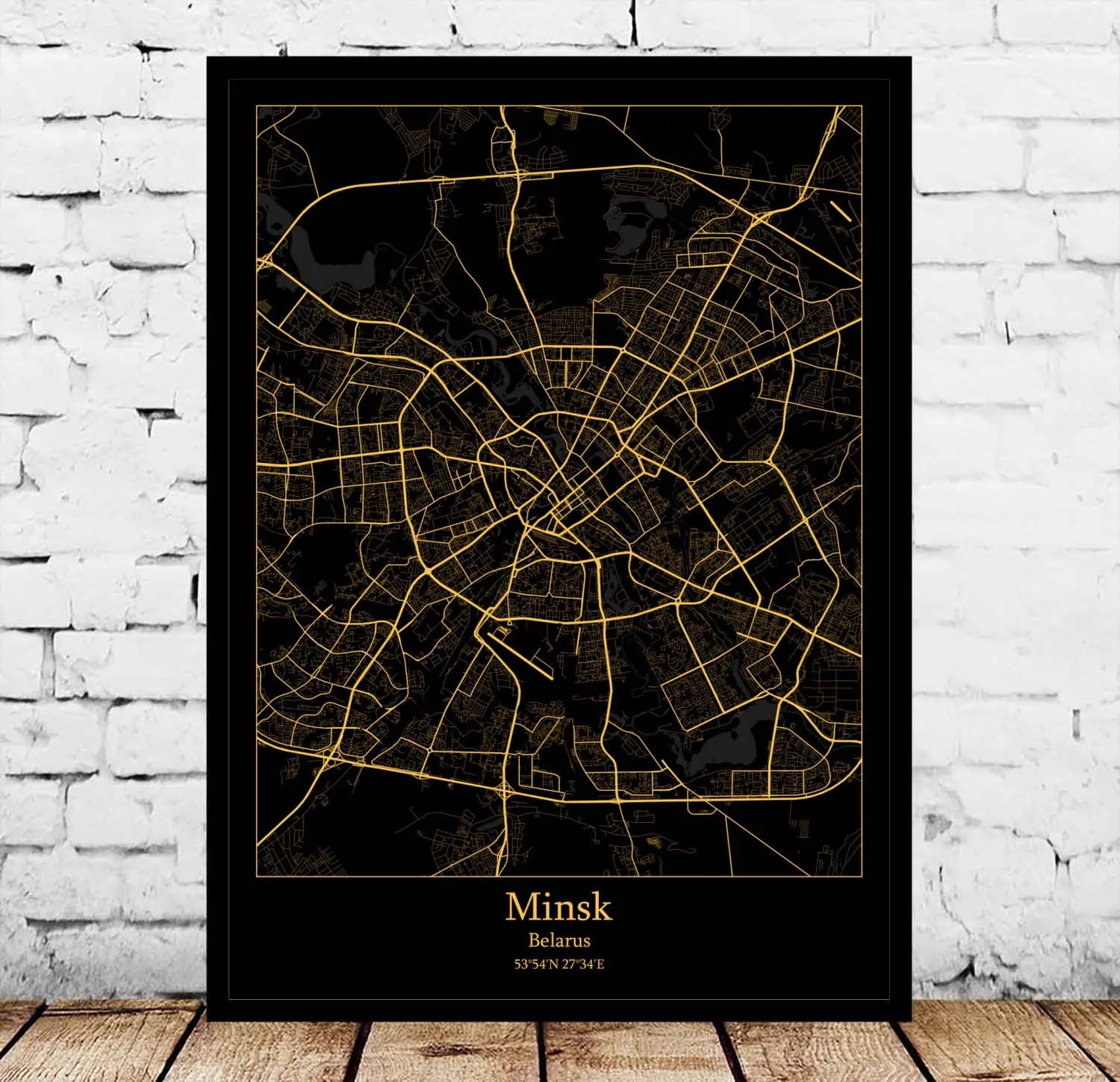 

Minsk Belarus Map Poster