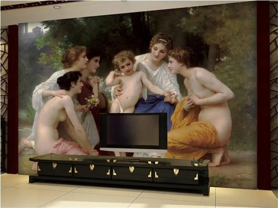 Настенные 3d фотообои на заказ для гостиной наклейки красивая любовь богиня ангел