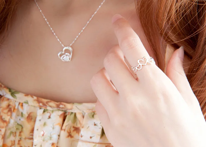 Новые Модные полые в форме сердца для женщин 100% 925 стерлингового серебра