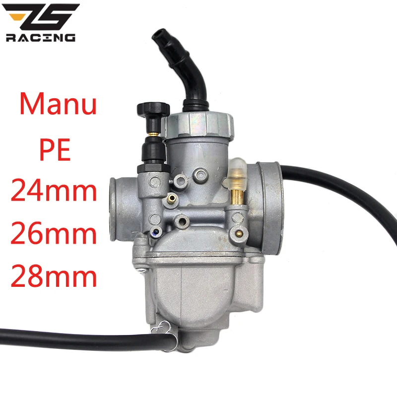 

ZS Racing Keihin PE Manu Caburetor Motorcycle 24mm 26mm 28mm Carburador For 50cc 100cc 125cc 150cc Moto