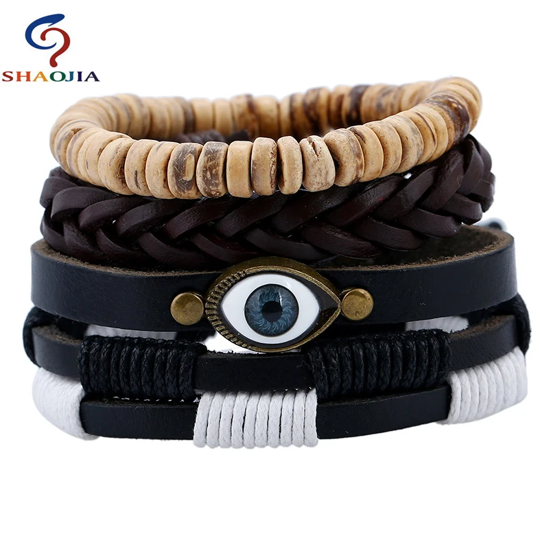 Новинка 2017 мужские ювелирные изделия из бисера кожаный браслет сплава