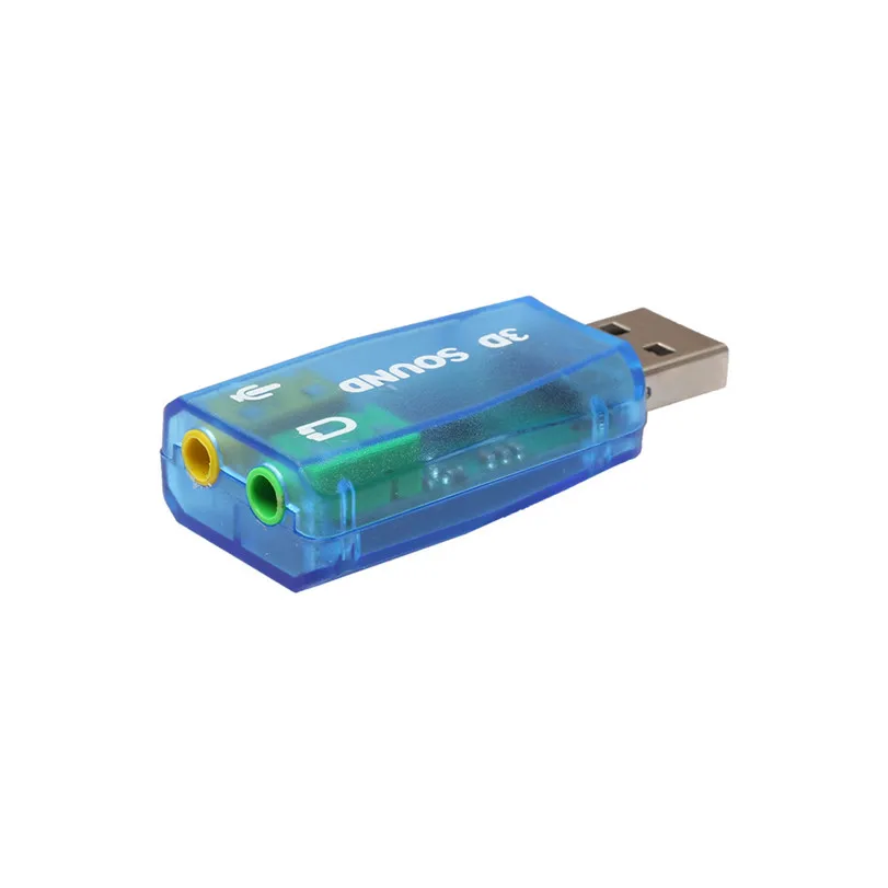 USB звуковая карта аудиоадаптер 3D Звуковая 5 1 к 3 мм микрофону разъем для наушников
