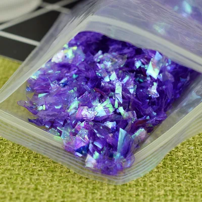 purple Нерегулярные изоляционная бумага Блестки для ногтей белый розовый красочный Цвета Палетка с блеском Блестки для нейл Арта(искусство украшения ногтей) для 3D украшение для ногтей 10g - Цвет: purple