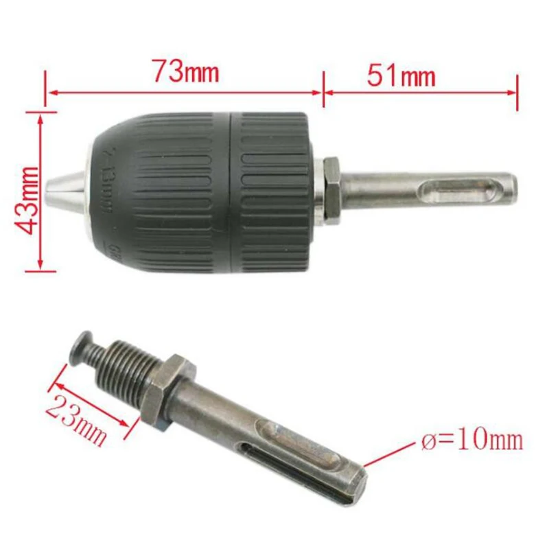 Prostormer 2-13MM Drill chuck Keyless Drilling Adapter Converter SDS Adaptor Hardware hammer drill Tool Accessories | Инструменты