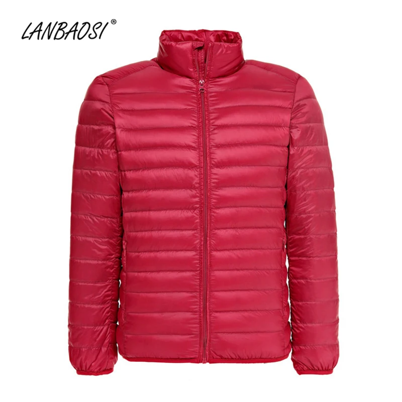 LANBAOSI легкий пуховик для мужчин тонкая Ультралегкая ветрозащитная белая пуховая