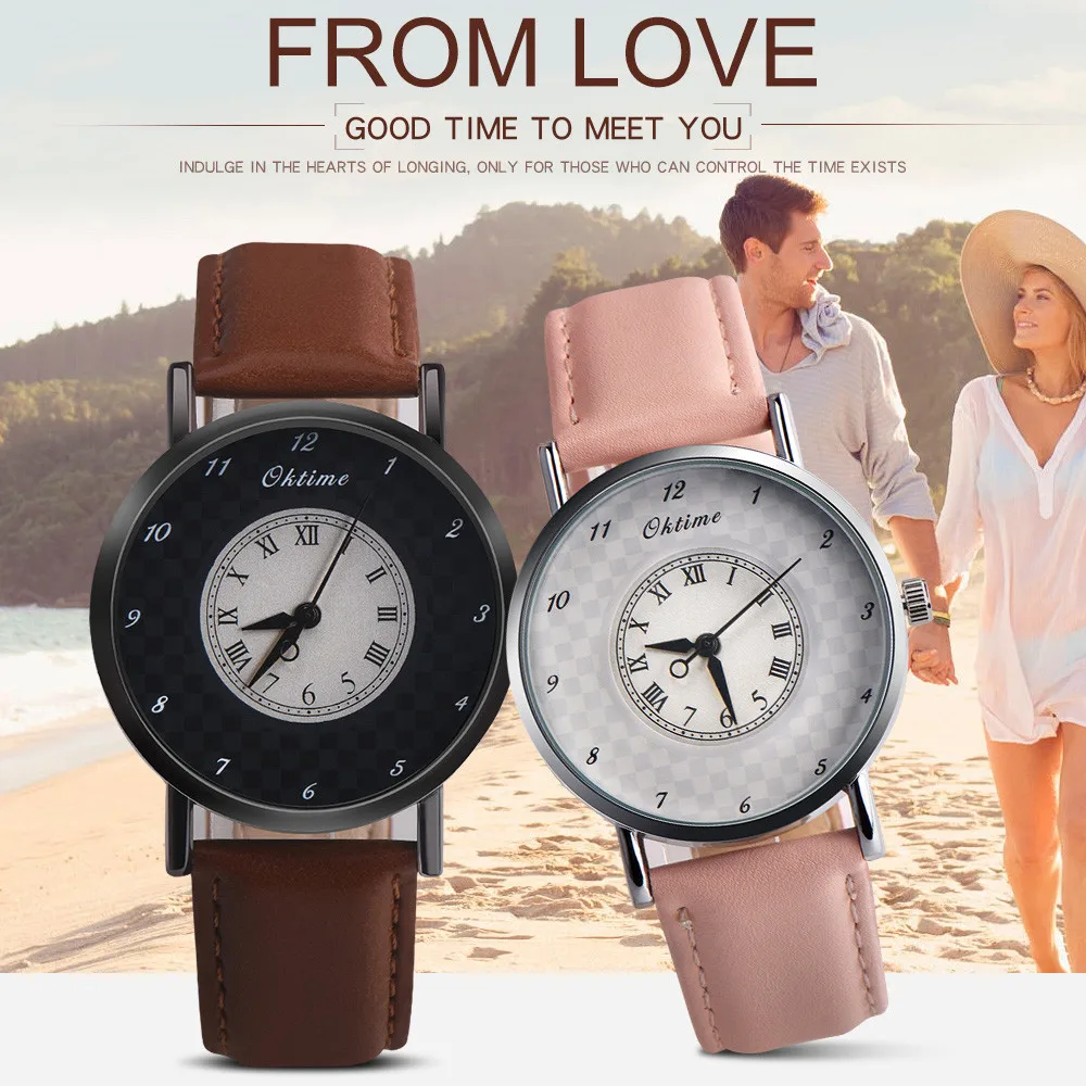 Кварцевые наручные часы OKTIME модные простые мужские и женские повседневные на