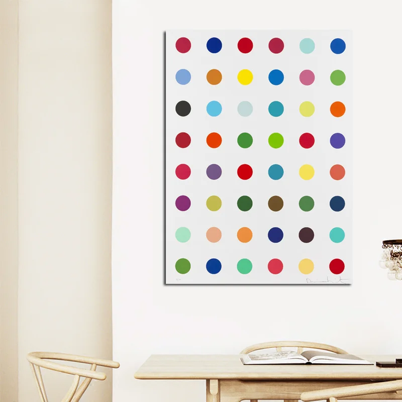 Ohne Titel DAMIEN HIRST холст живопись точечные картины напечатанные на холсте Современное Абстрактное Искусство Бабочка Холст настенное искусство декоративное рисование - Цвет: Ohne Titel