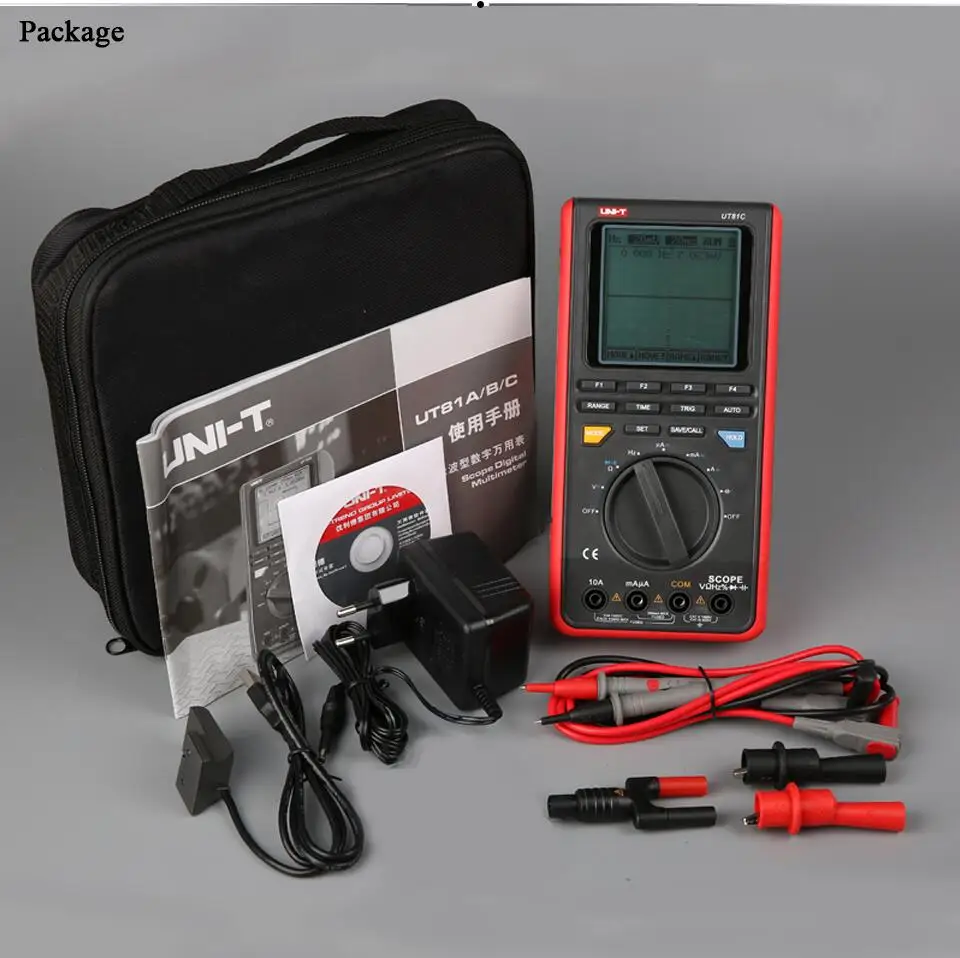 UNI T UT81B UT81C ручной ЖК дисплей Сфера цифровой mutltimeter Scopemeter частота дискретизации в